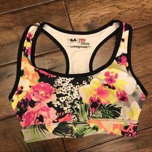 Floral sports bra